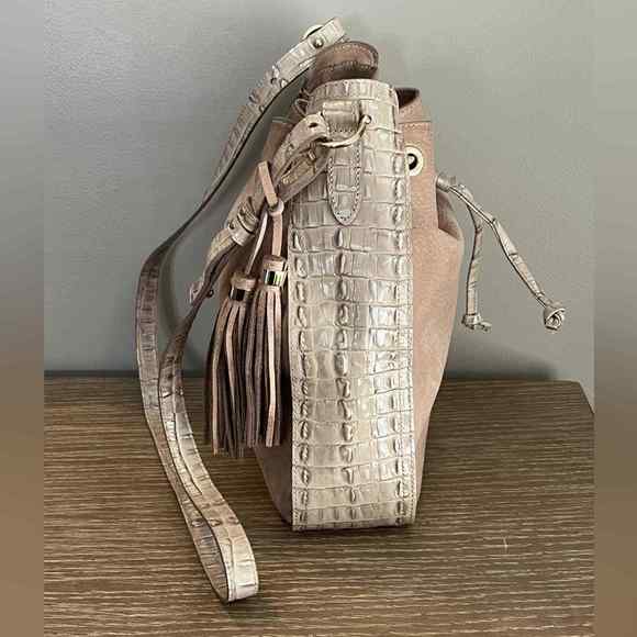 Brahmin Soft Leather & Alligator Embossed Leather Crossbody - Picture 7 of 15